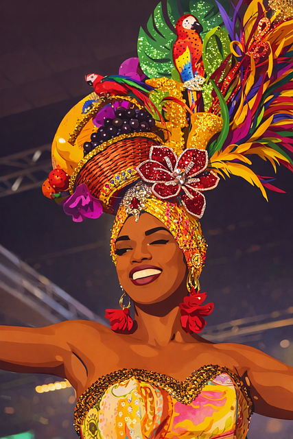 Free carnival brazil samba dancer vector