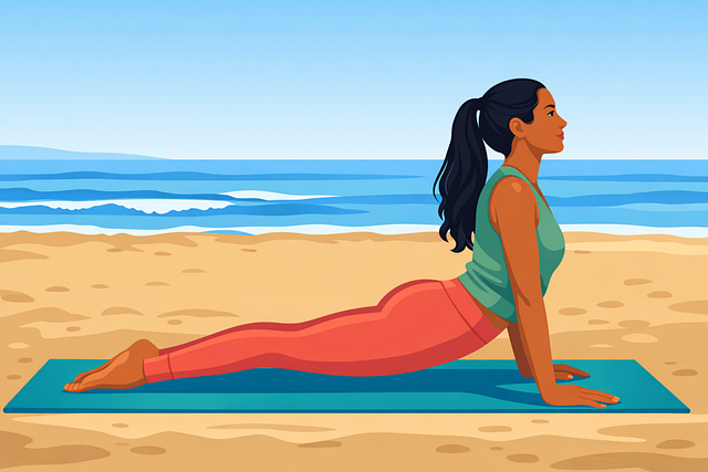 Free yoga yoga pose cobra pose vector