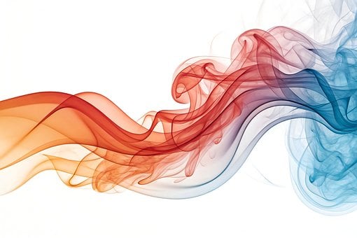 Free Abstract Smoke Colorful Smoke Wave illustration and picture