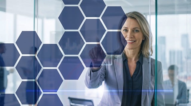 Download free HD stock image of Professional Technology Free professional technology hexagons illustration
