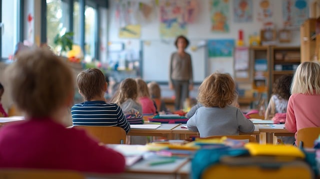 classroom, child, school, education, learning, student, teacher, lesson, desk, study, class, elementary, primary, pupil, teach, knowledge, back, academic, young, group, row, indoor, childhood, development, ai generated