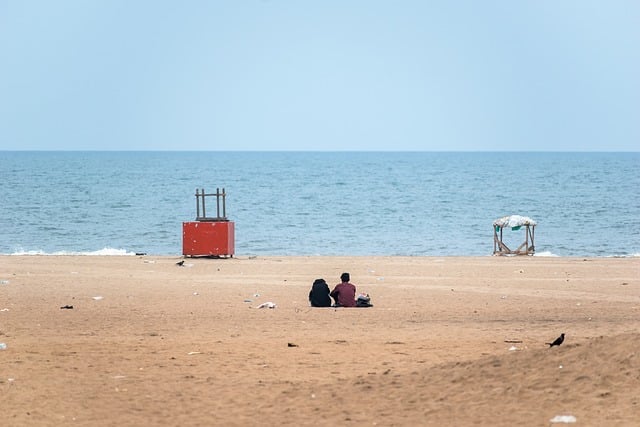 Strand, Zee, Kust, Chennai, Natuur, Stel