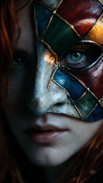 Free mask carnival woman illustration