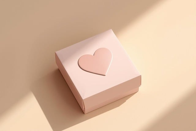 Free gift box heart design valentines gift illustration