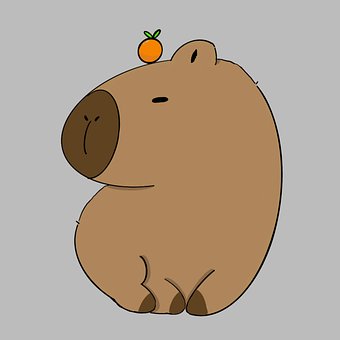 Free Capybara Cartoon photo and picture