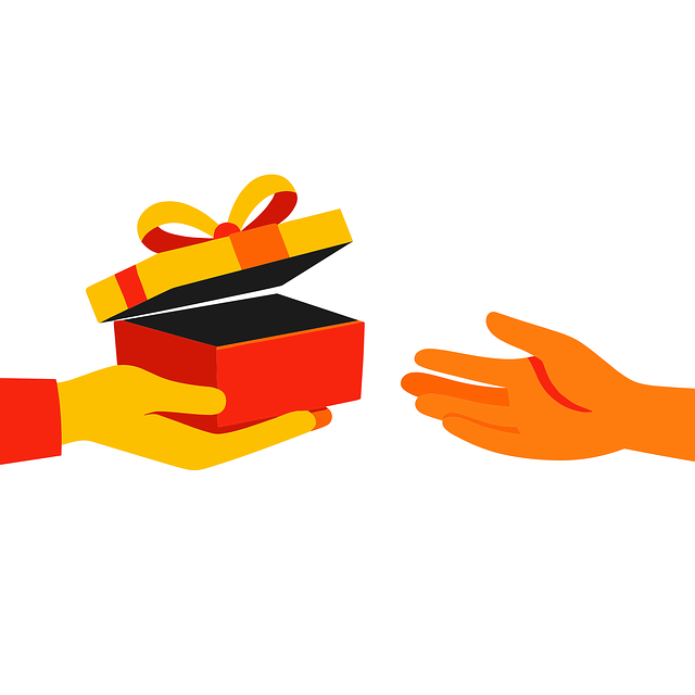 Free gift present box vector