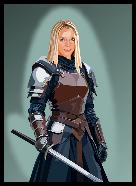 Free warrior armor sword illustration