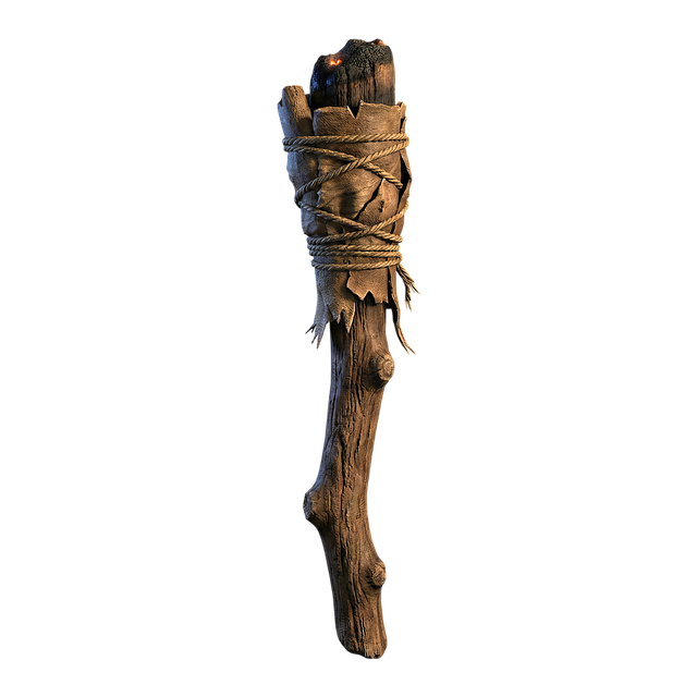 Free torch wooden primitive illustration