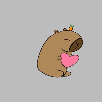 Free Capybara Cartoon illustration and picture