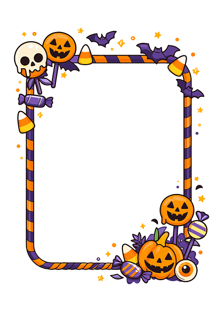 Free halloween frame border vector