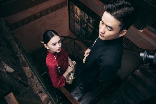 Tradicional, Retrato, Boda, Vietnam