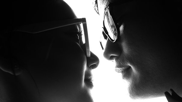Boda, Pareja, Mujer, Ojo, Retrato