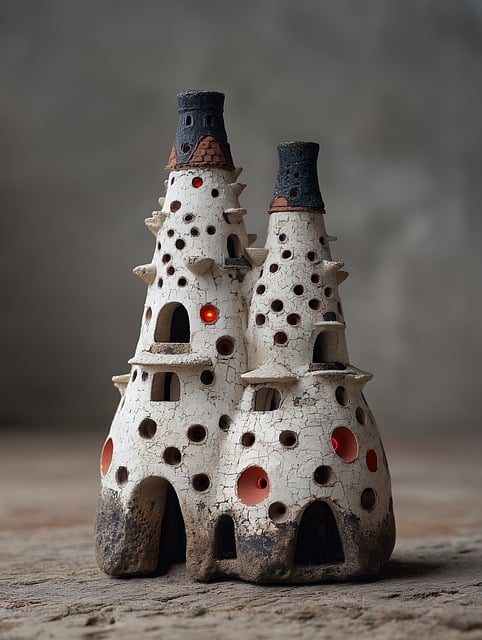 Free ceramic house art illustration
