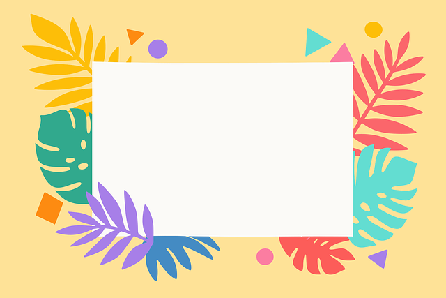 Free tropical leaves frame vector