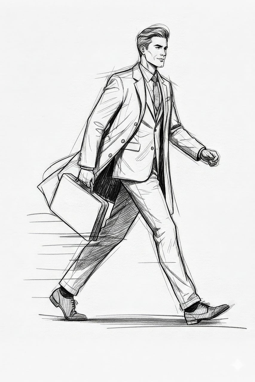Download free HD stock image of Businessman Suit Free businessman suit briefcase illustration