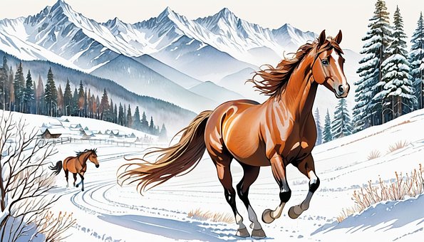 Free Horse Mammal illustration and picture