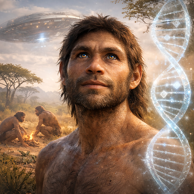 Free missing link ancient aliens extraterrestrial dna illustration