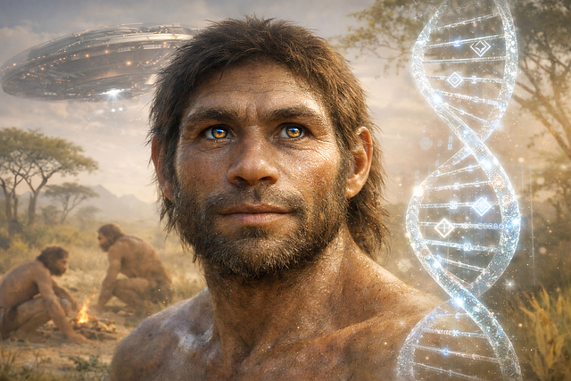 Free missing link ancient aliens extraterrestrial dna illustration