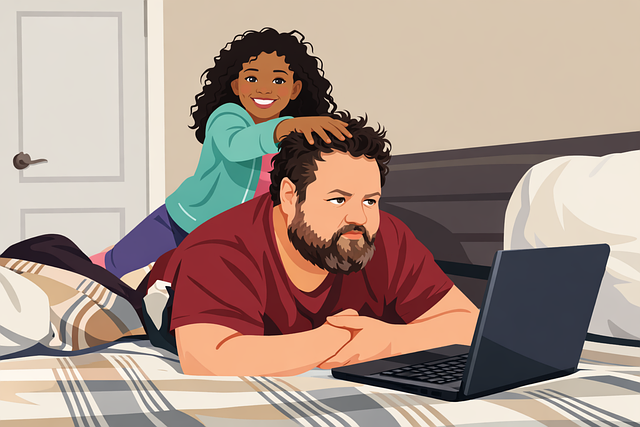 Free father dad daughter illustration
