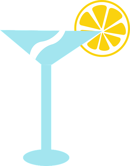 Cocktail, Glas, Citronskive