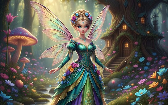 Mulher, Fada, Fantasia, Natureza, Magia