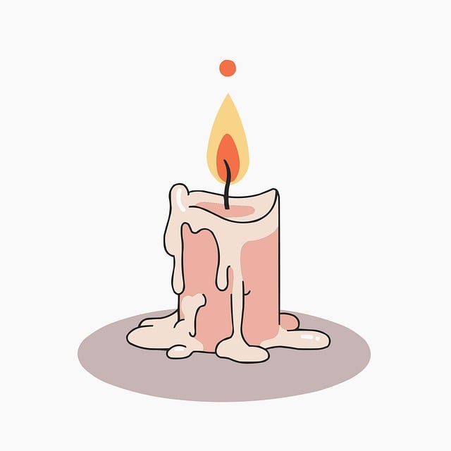 Free flame wax wick vector