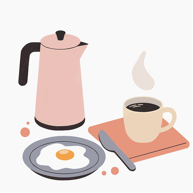 Free coffee kettle egg vector
