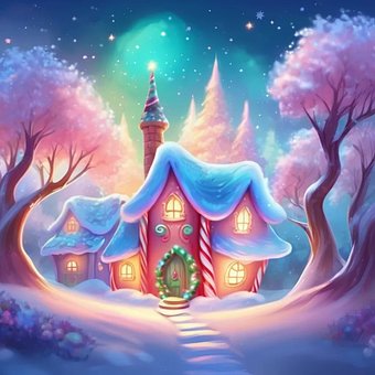 Jul, Vinter, Slik, Slikkepind, Hus