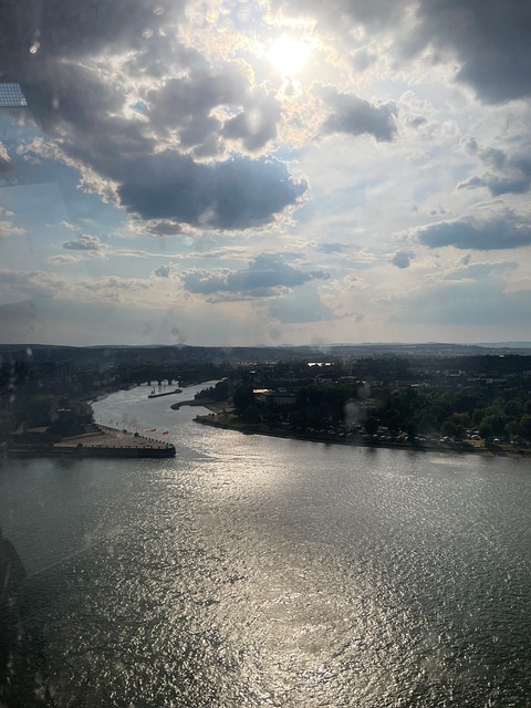 Koblenz, Rhinen, Deutsches Eck, Flyde