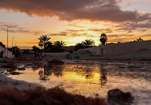 Free Sunset Tunisia photo and picture