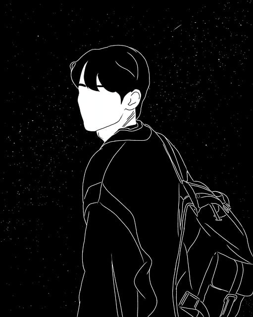 Free looking back man illustration