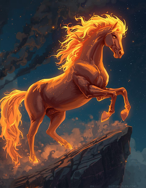 Free Came The Horse Horse illustration and picture