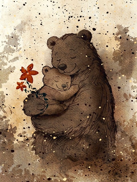 Amor, Ursos, Mamãe Urso, Bebê, Animais