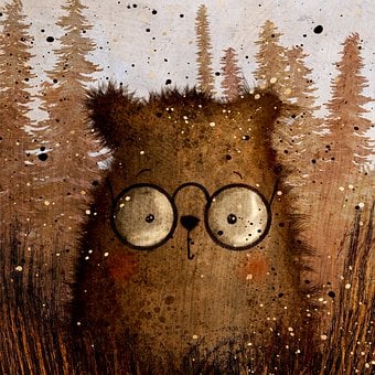 Urso, Bosques, Brown, Animal, Cobrir
