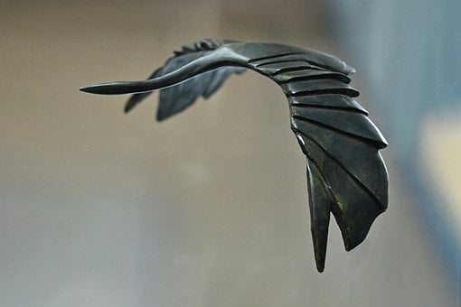 Luftfahrt, Retro, Skulptur, Flügel