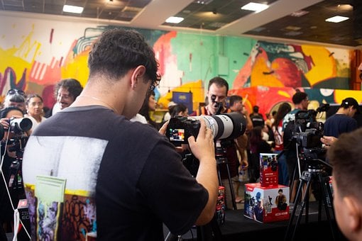Videocâmera, Câmera, Fotógrafo, Evento