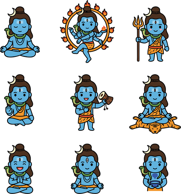 Free lord shiva mahadev hindu deity vector