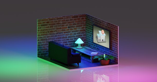 Blender, Visualização 3D, Sala De Estar