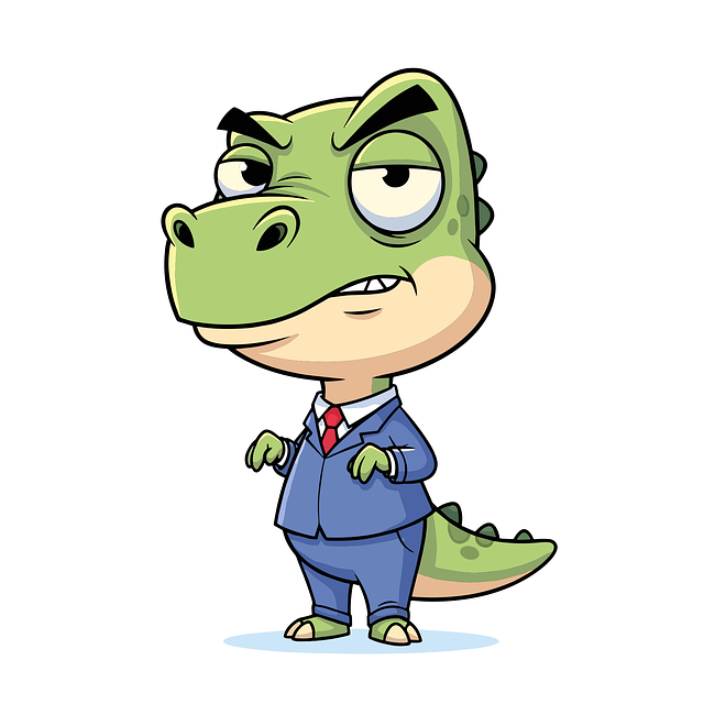 Free cartoon dinosaur business dinosaur cute reptile illustration