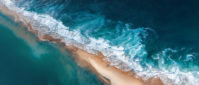 Free aerial coastline sediment illustration