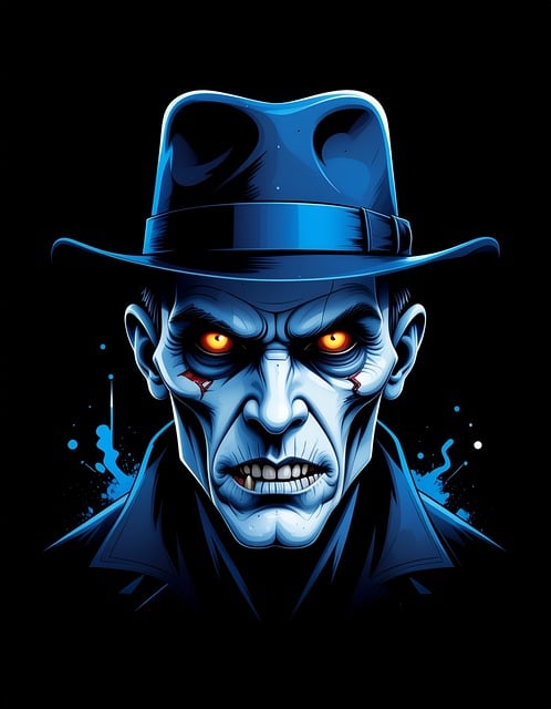 Free zombie men portrait illustration