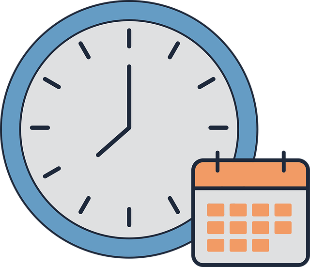 Free clock calendar time vector