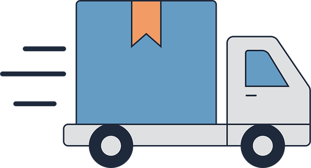 Free delivery truck motion icon vector