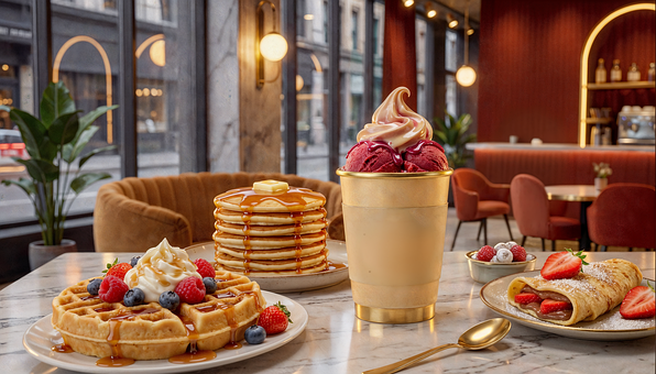 Free Waffles Pancakes illustration and picture