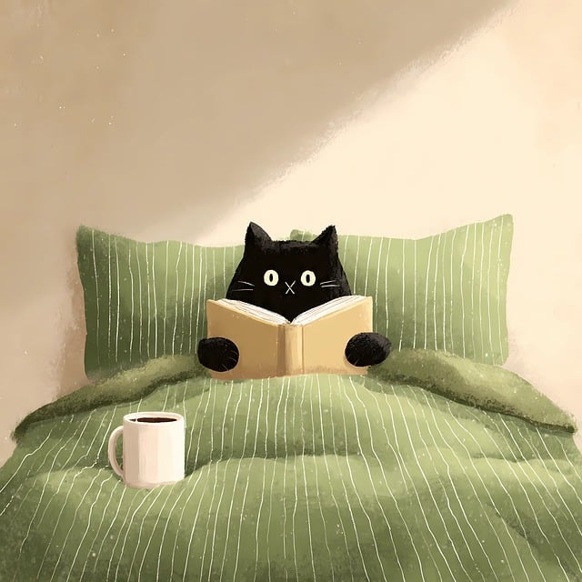 Free cat reading a book beautiful cat cat sleeping illustration