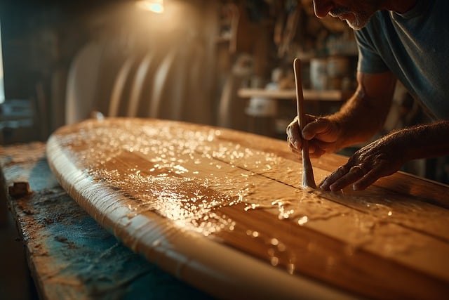 Free surfboard artisan workshop illustration
