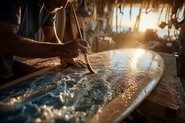 Free surfboard artisan resin illustration