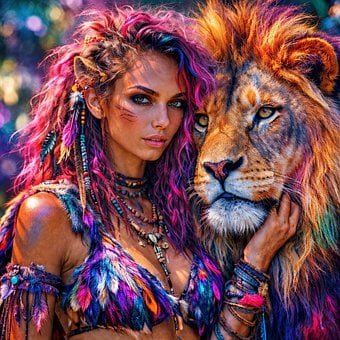 Free Lion Wildlife illustration and picture