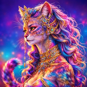 Free Cat Woman illustration and picture