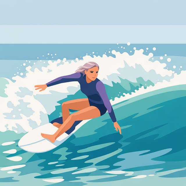Free surfer surfing surfboard vector